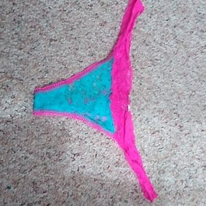 Pink and blue thongs